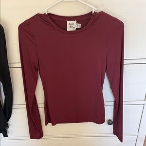 Princess Polly Burgundy Long Sleeve Tee